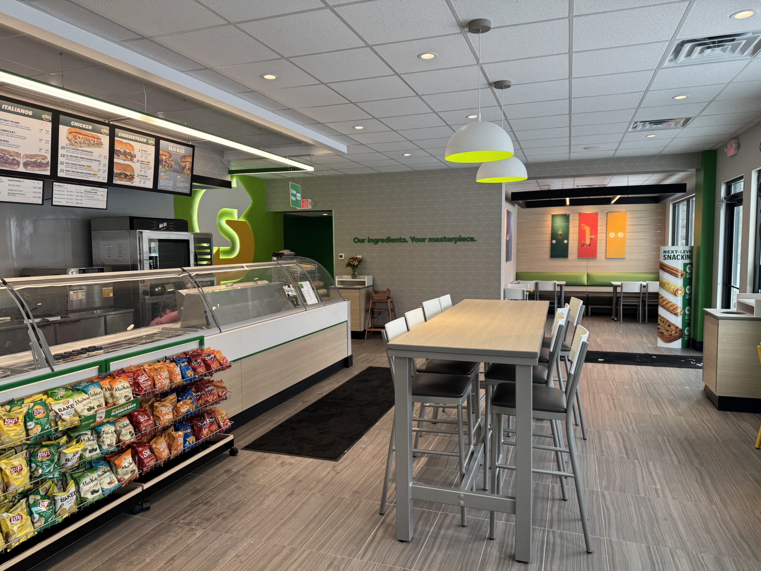 Interior of Subway in Evansville WI